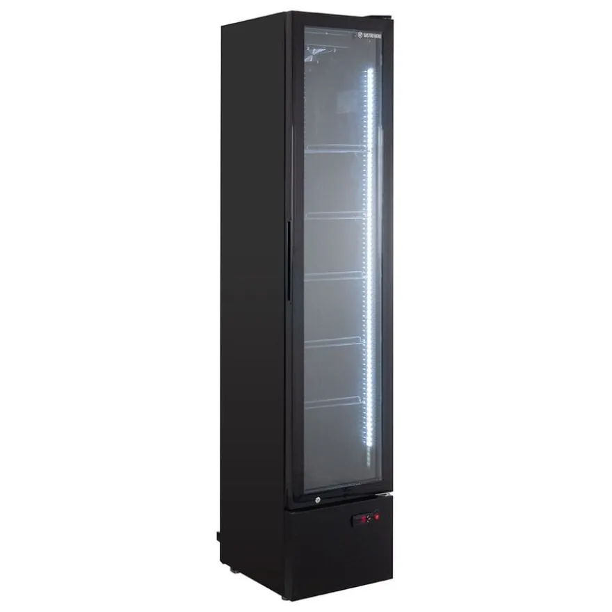 Getränkekühlschrank GKS-160 Slim, 160 Liter Kühlraumvolumen, Innenbeleuchtung, schwarz