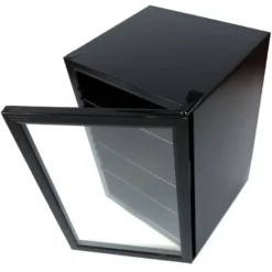 Getränkekühlschrank mit Glastür – 115 L – schwarz