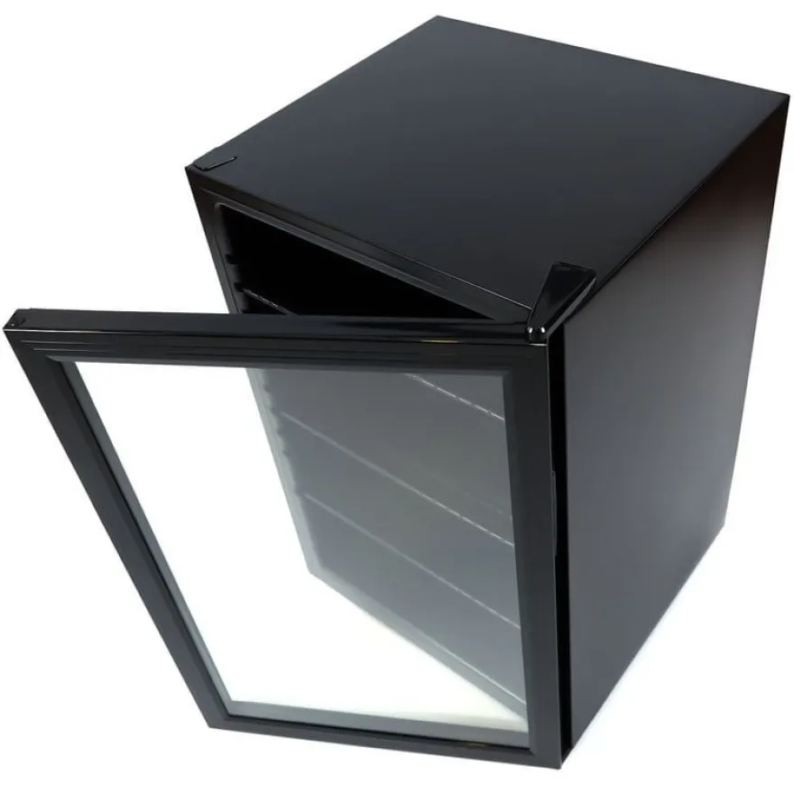 Getränkekühlschrank mit Glastür – 115 L – schwarz
