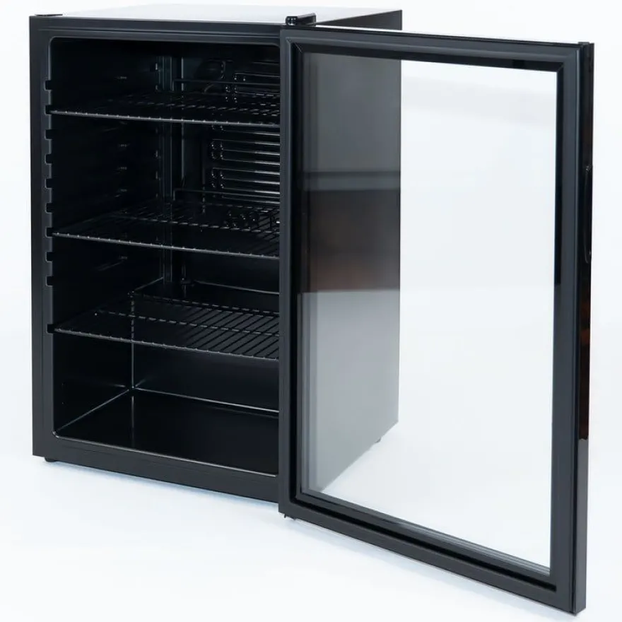 Getränkekühlschrank mit Glastür – 115 L – schwarz