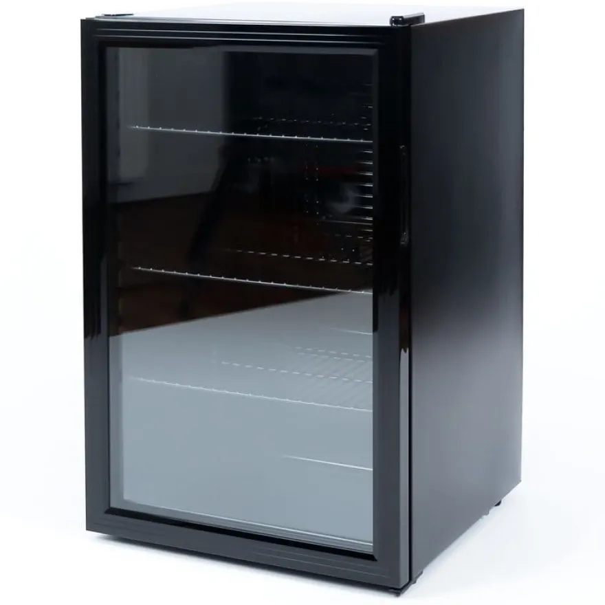 Getränkekühlschrank mit Glastür – 115 L – schwarz
