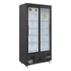 Getränkekühlschrank Polar 490 schwarz - mit 2 Schiebetüren