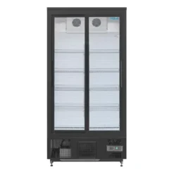 Getränkekühlschrank Polar 490 schwarz - mit 2 Schiebetüren