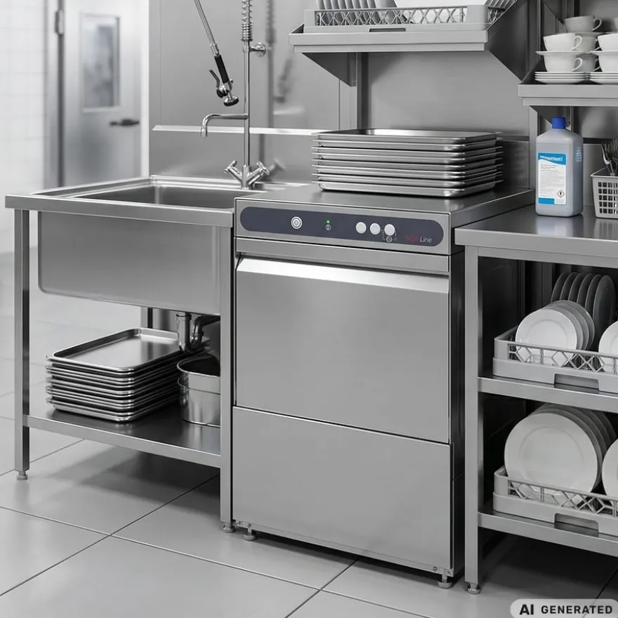 Gläserspülmaschine ECO 40x40 cm Korbmaß, mit Reiniger- & Klarspüldosierer, mit Ablaufpumpe & Enthärter, Made in Europe, 230 Volt