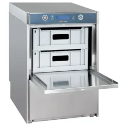 Gläserspülmaschine HYPRO Digital 40 SL 40x40 cm Korbmaß, mit Reiniger- & Klarspüldosierer, mit Ablaufpumpe & Drucksteigerungspumpe Made in Europe, 230 Volt