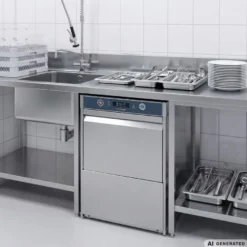 Gläserspülmaschine HYPRO Digital 40 SL 40x40 cm Korbmaß, mit Reiniger- & Klarspüldosierer, mit Ablaufpumpe & Drucksteigerungspumpe Made in Europe, 230 Volt