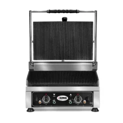 GMG Elektro-Kontaktgrill KG2745EDT 45x27 gerillt mit 2 Temperaturreglern