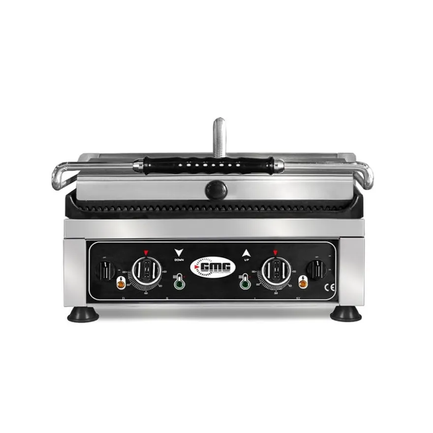 GMG Elektro-Kontaktgrill KG2745EDT 45x27 gerillt mit 2 Temperaturreglern