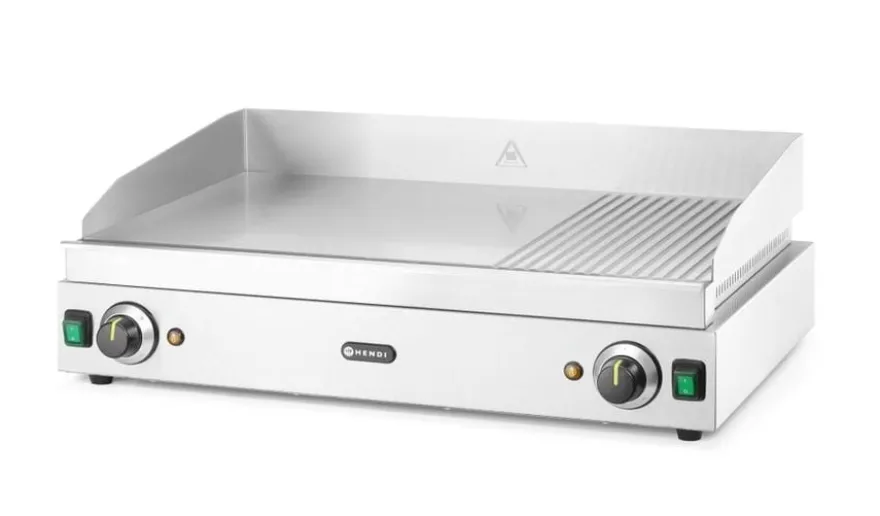Grillplatte 230V, 75x51x26cm, Chromstahl