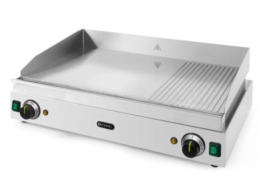 Grillplatte 230V, 75x51x26cm, Chromstahl