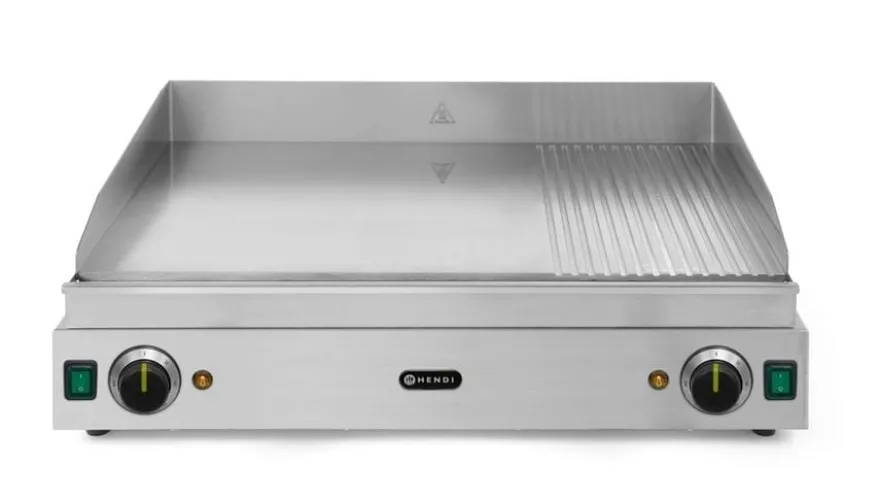 Grillplatte 230V, 75x51x26cm, Chromstahl