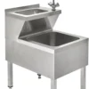 Handwasch-Ausgussbeckenkombination Basic 2, Kalt- und Warmwasserhahn