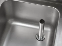 Handwasch-Ausgussbeckenkombination Basic 2, Kalt- und Warmwasserhahn
