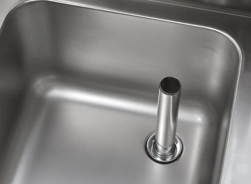 Handwasch-Ausgussbeckenkombination Basic 2, Kalt- und Warmwasserhahn