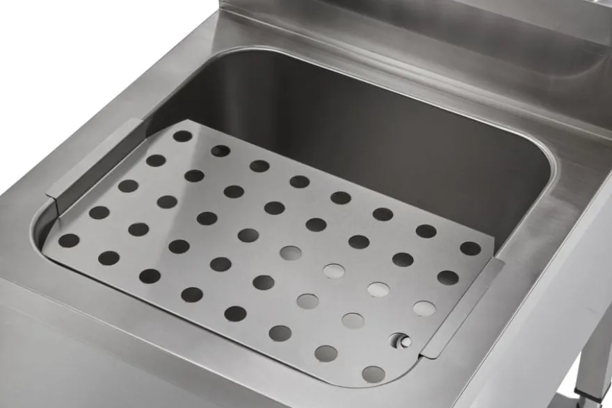 Handwasch-Ausgussbeckenkombination Basic 1, Kalt- und Warmwasserhahn