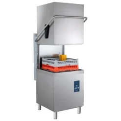 Haubenspülmaschine ECO 54 SLE 50x50 cm Korbmaß, mit Reiniger- & Klarspüldosierer, mit Ablaufpumpe & Enthärter, Made in Europe, 400 Volt