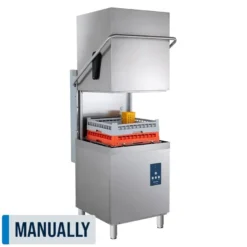 Haubenspülmaschine ECO 54 SLE 50x50 cm Korbmaß, mit Reiniger- & Klarspüldosierer, mit Ablaufpumpe & Enthärter, Made in Europe, 400 Volt