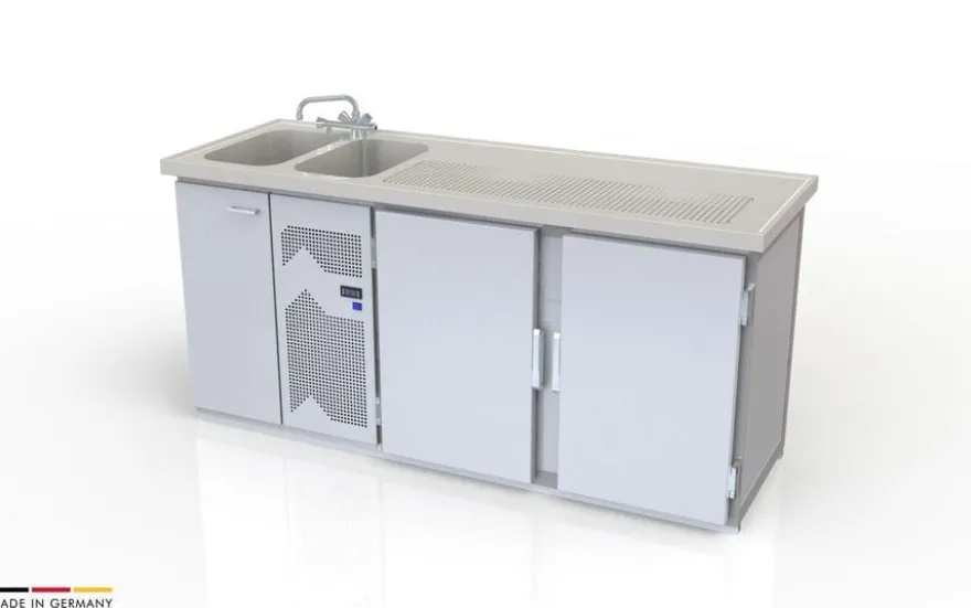 Hefa Biertheke Novis 2/0 mit zwei Spülbecken links