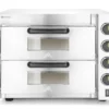 Hendi Doppeldeck-Pizzaofen 3000W, Silber, 230V/3000W, 585x625x(H)439mm