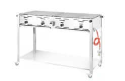 Hendi Gasgrill Grill-Master Quattro, 4 Brenner, fahrbar