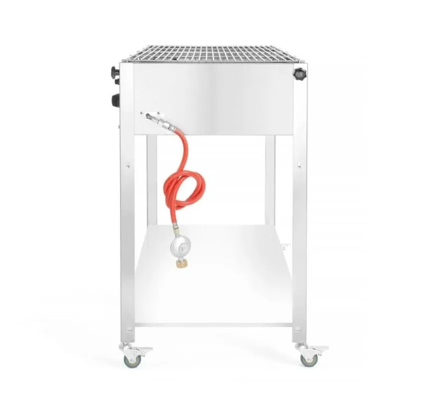Hendi Gasgrill Grill-Master Quattro, 4 Brenner, fahrbar
