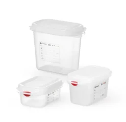 Hendi GN-Behälter mit Deckel und HACCP-Clips, GN 1/9, 150 mm, 1,5 L, PP