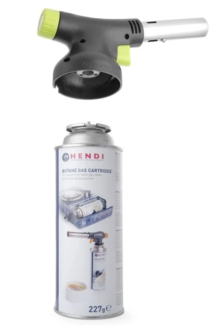 Hendi HENDI Jet Crème-Brûlée-Brenner - Set mit Kartusche, 175x68x(H)260mm