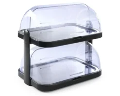 Hendi Roll-Top-Kühldisplay, doppelt, Dunkelgrau