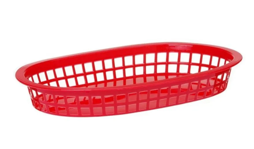 Hendi Servierkörbe im Fastfood-Stil, Rot, 6 Stk., 275x175x(H)38mm