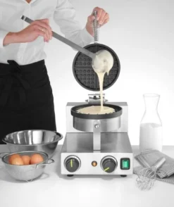 Hendi Waffeleisen rund, 230V/1000W, 250x491x(H)285mm