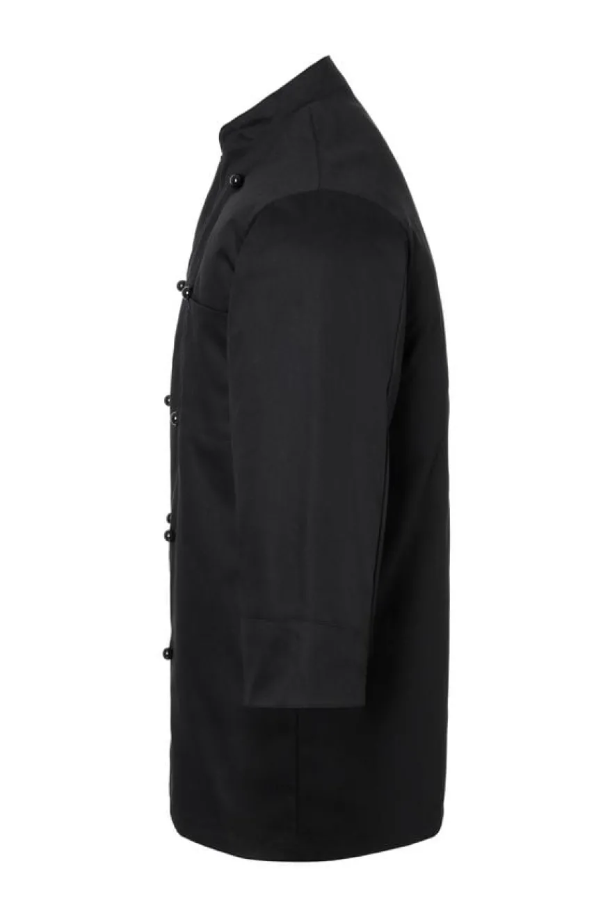 Herrenkochjacke Basic, Kugelknöpfe, schwarz, Größe: XL