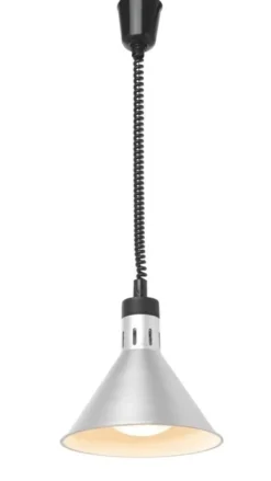 Höhenverstellbare Wärmelampe, konisch - Silber