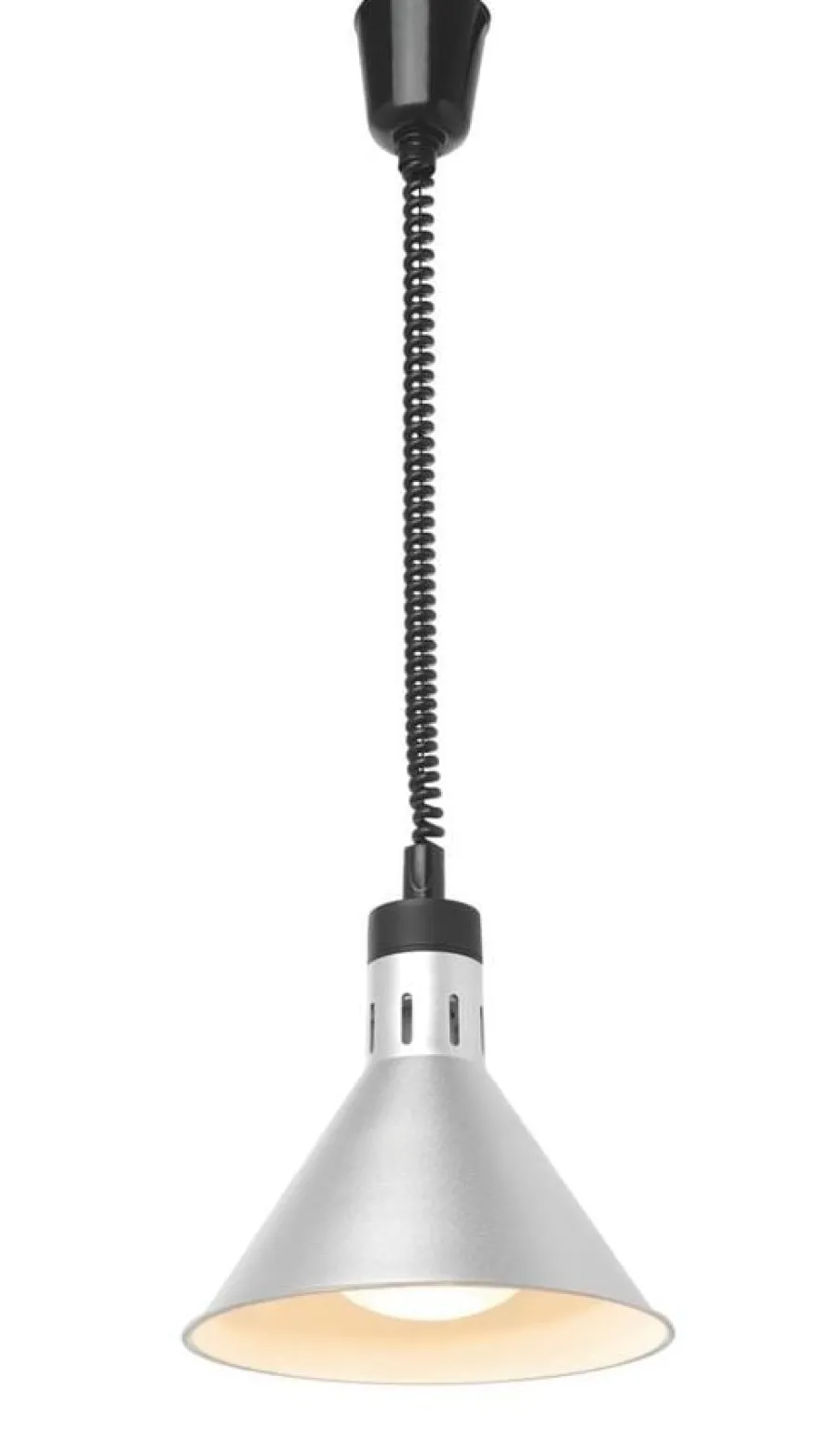 Höhenverstellbare Wärmelampe, konisch - Silber