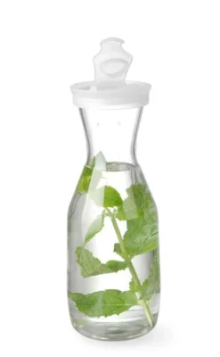 Karaffe SAN Plastic - Deckel mit Schenkklappe - 1 L