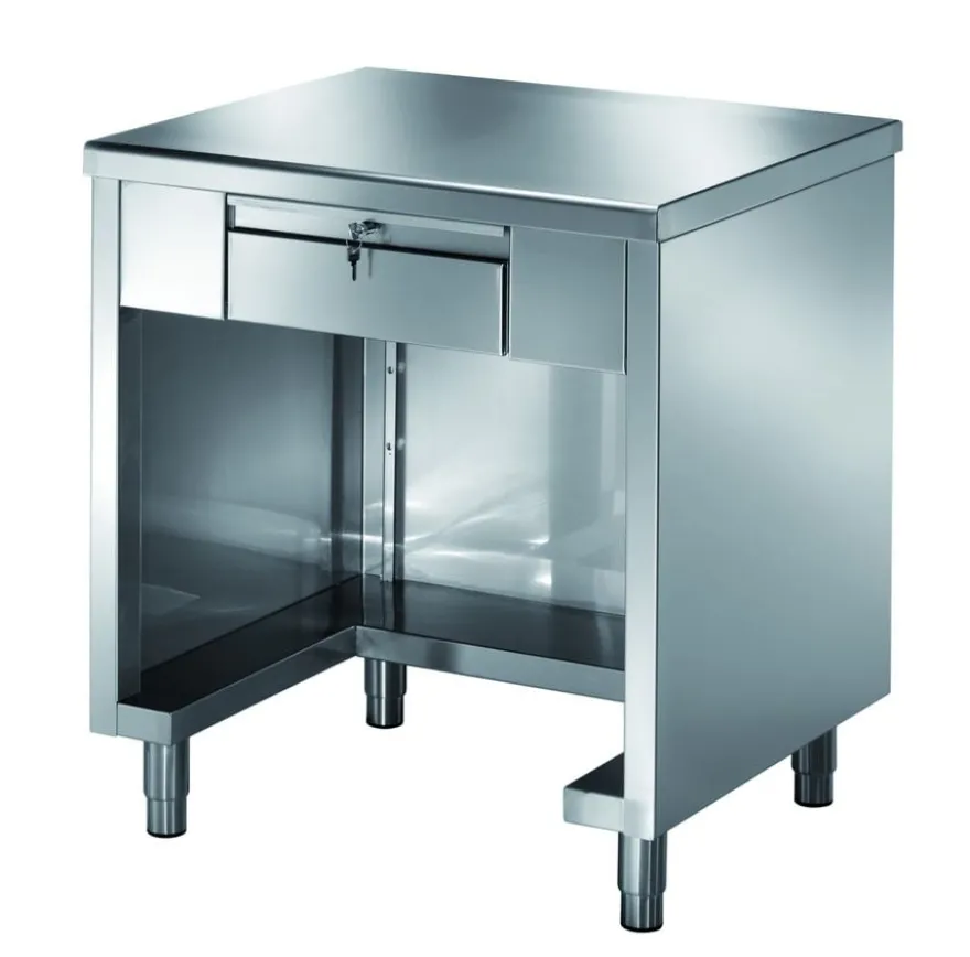 Kassentisch PROFI 3-seitig geschlossen mit verschließbare Schublade 1200x700x890
