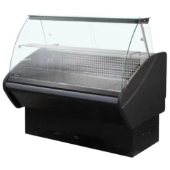 Kühltheke RHEA 1340 mm schwarz, LED-Beleuchtung, gekühlter Unterbau