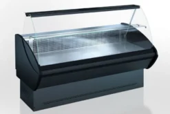 Kühltheke RHEA 1340 mm schwarz, LED-Beleuchtung, gekühlter Unterbau