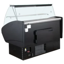 Kühltheke RHEA 1340 mm schwarz, LED-Beleuchtung, gekühlter Unterbau