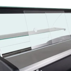 Kühltheke RHEA 1340 mm schwarz, LED-Beleuchtung, gekühlter Unterbau