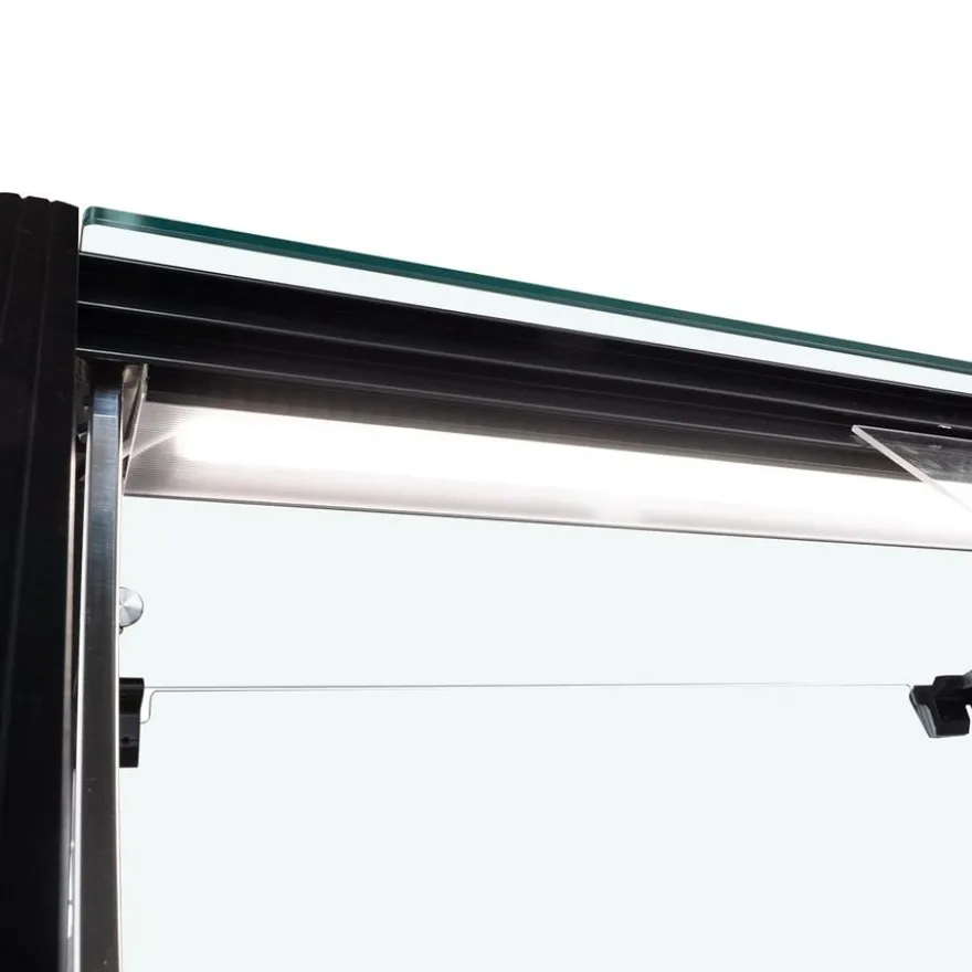 Kühltheke TITAN 1935 mm schwarz, LED-Beleuchtung, gekühlter Unterbau