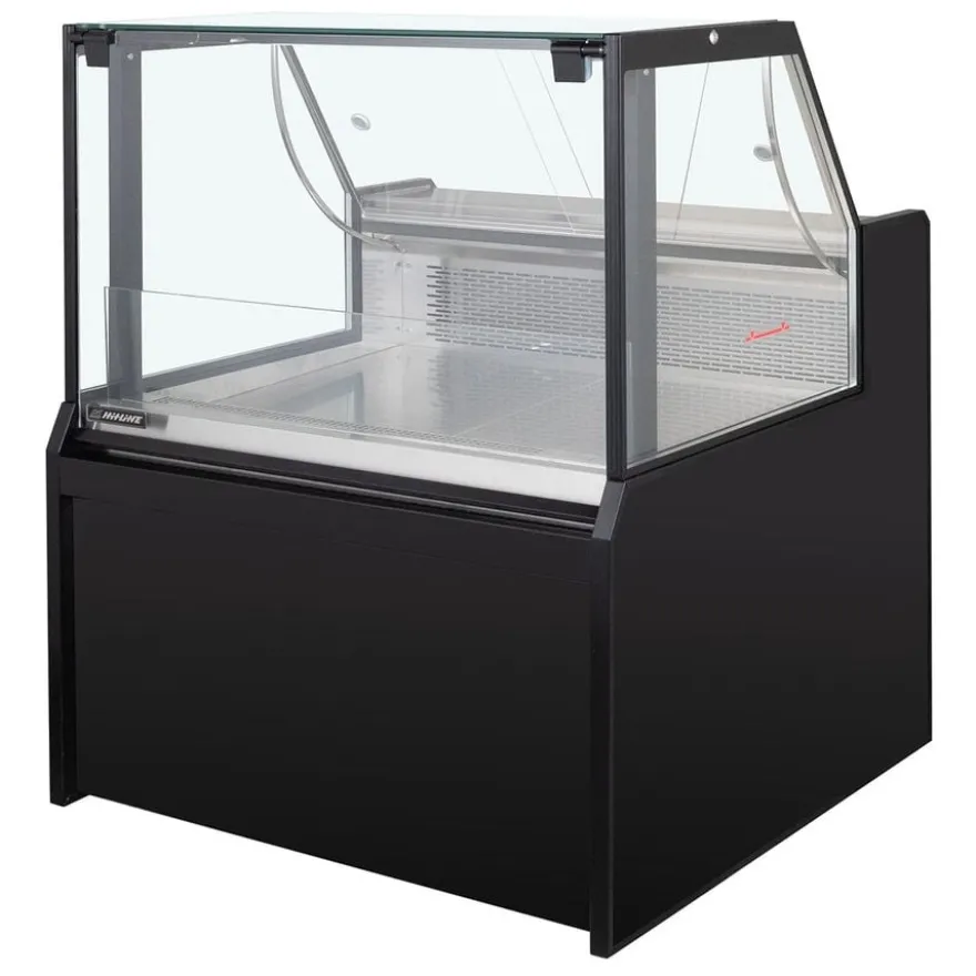 Kühltheke TITAN 1935 mm schwarz, LED-Beleuchtung, gekühlter Unterbau