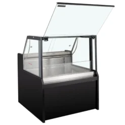 Kühltheke TITAN 997 mm schwarz, LED-Beleuchtung, gekühlter Unterbau