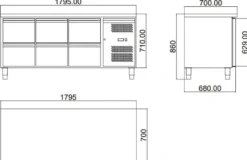 Kühltisch ECO 0/6 - GN 1/1