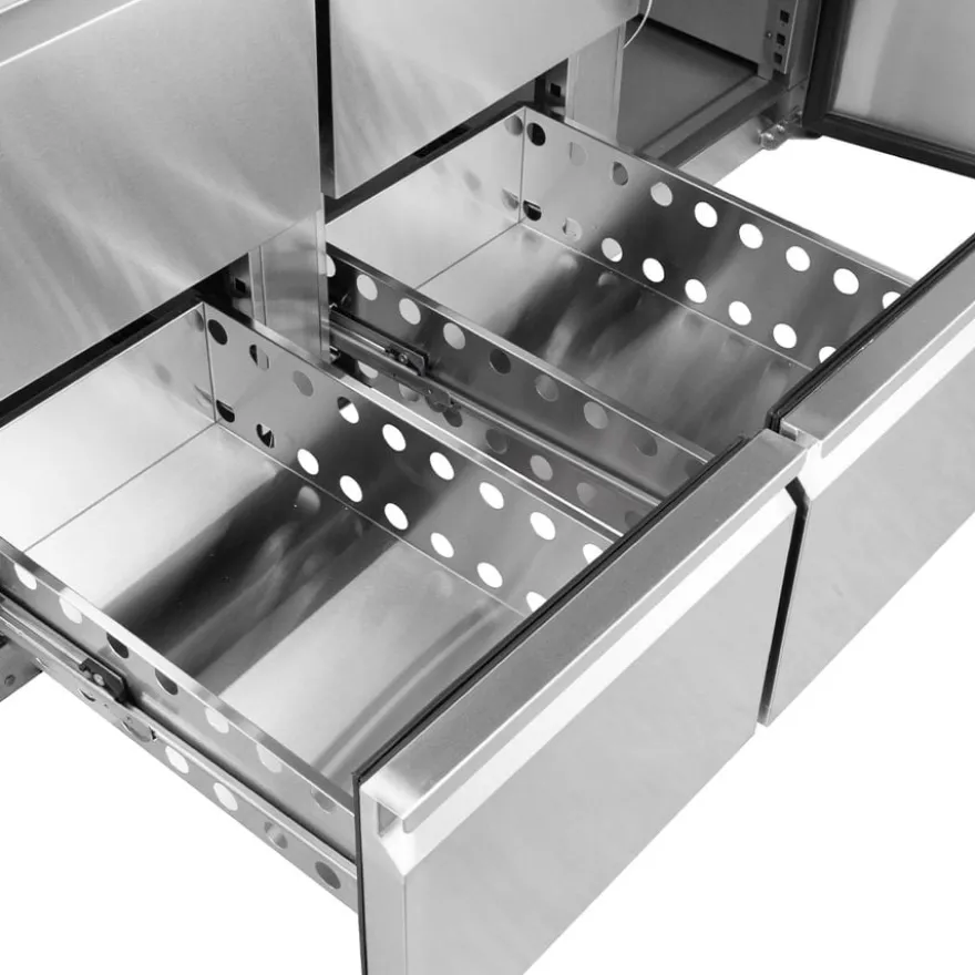 Kühltisch ECO 1/4 mit Aufkantung - GN 1/1