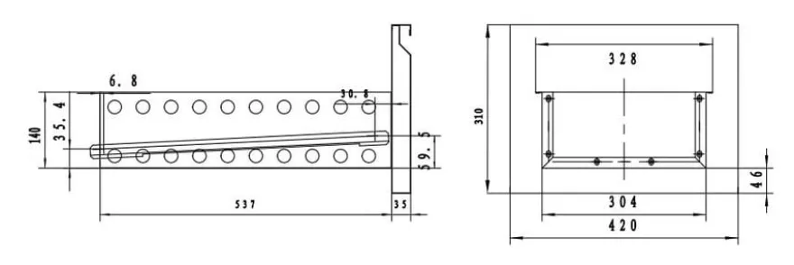 Kühltisch ECO 1/4 mit Aufkantung - GN 1/1