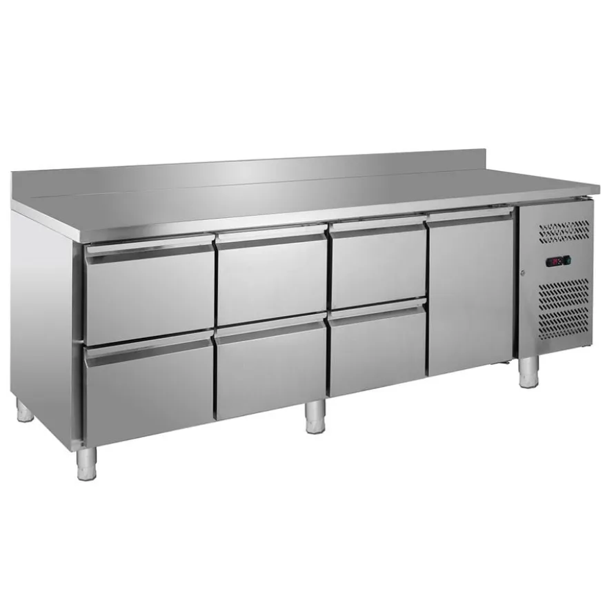 Kühltisch ECO 1/6 mit Aufkantung - GN 1/1