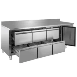 Kühltisch ECO 1/6 mit Aufkantung - GN 1/1