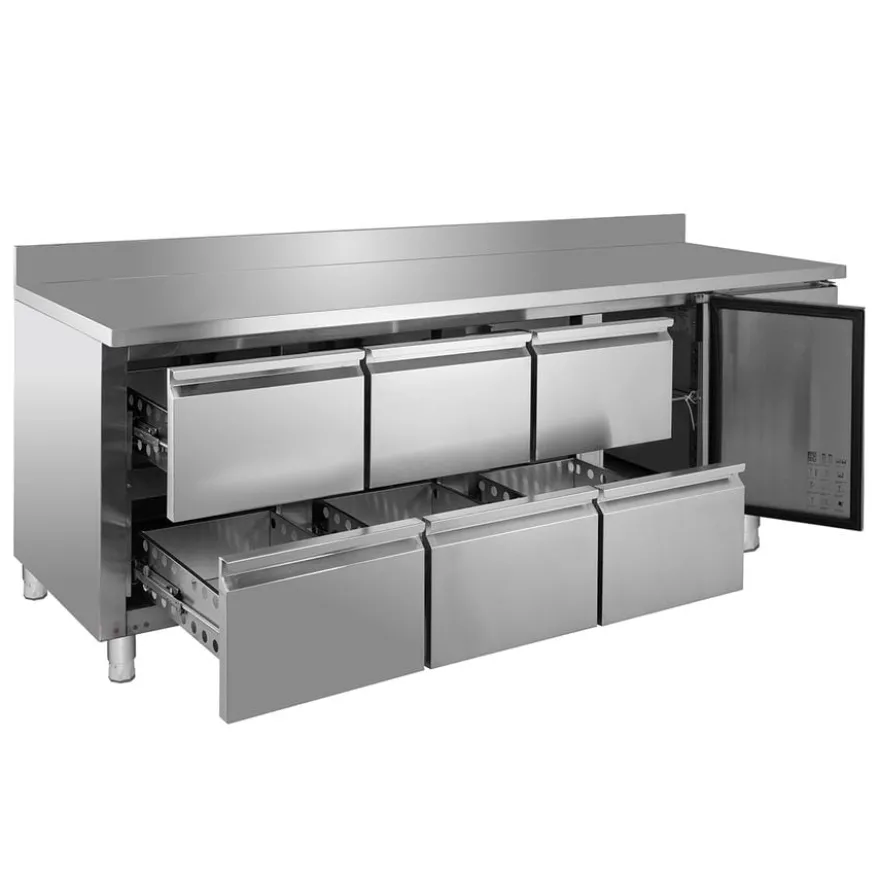 Kühltisch ECO 1/6 mit Aufkantung - GN 1/1