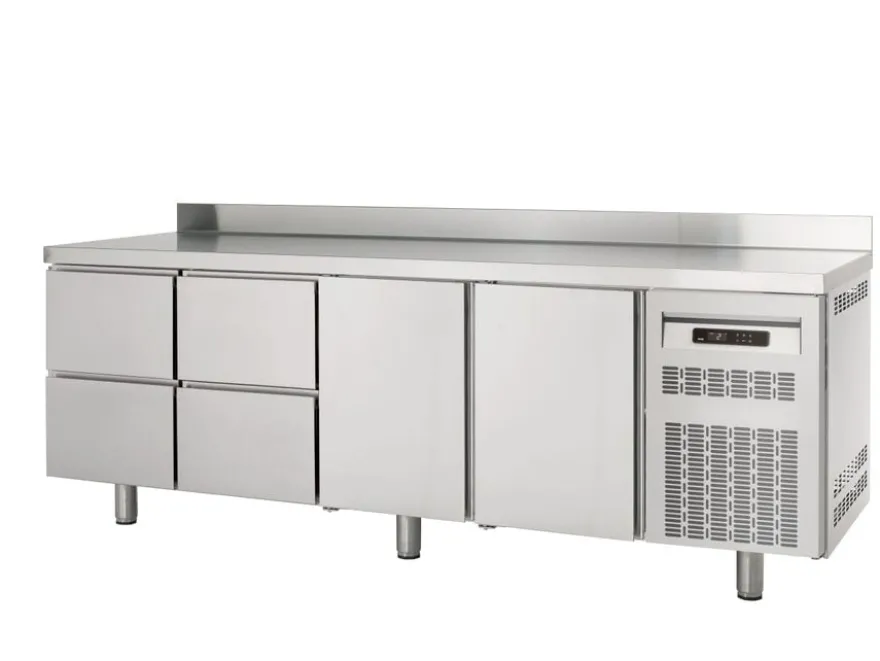 Kühltisch Profi 2/4 Superior mit Aufkantung - GN 1/1
