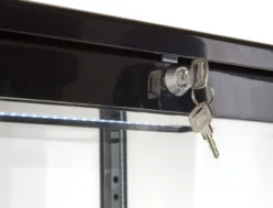Kühlvitrine ECO 78 Liter, LED-Beleuchtung, 3 Roste, schwarz